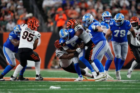 Detroit's offensive line a work in progress